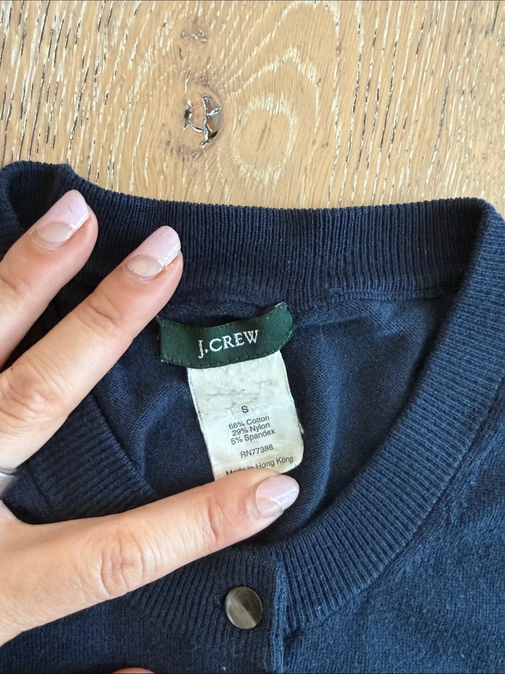 J. Crew Navy Button-Up Lightweight Cardigan 00s